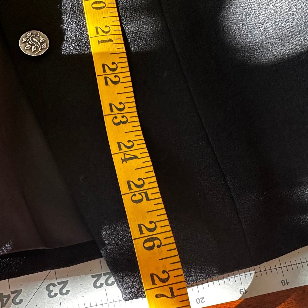 Zelda Vintage Black Red Trim Mandarin Collar Button Front Blazer Jacket Size‎ 8 - Picture 12 of 12